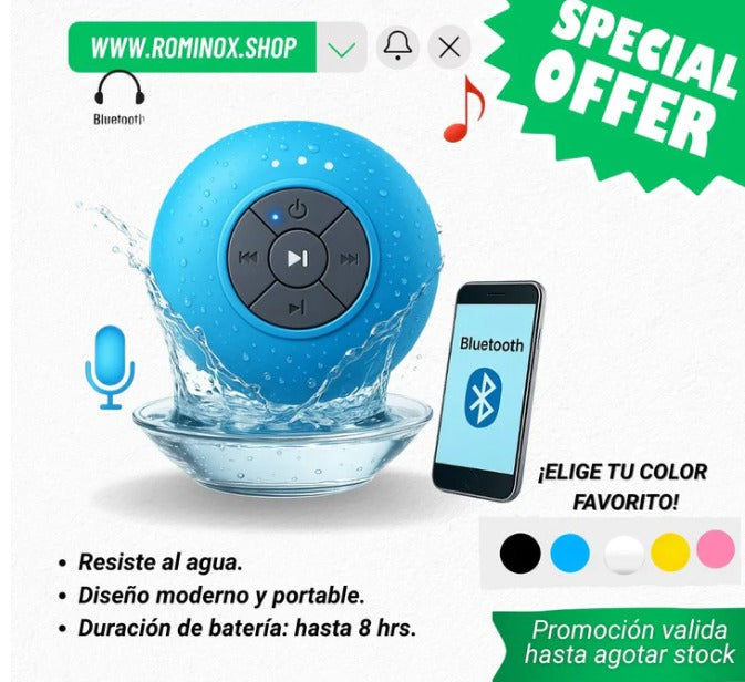 PARLANTE PORTÁTIL CON BLUETOOHT PARA DUCHA